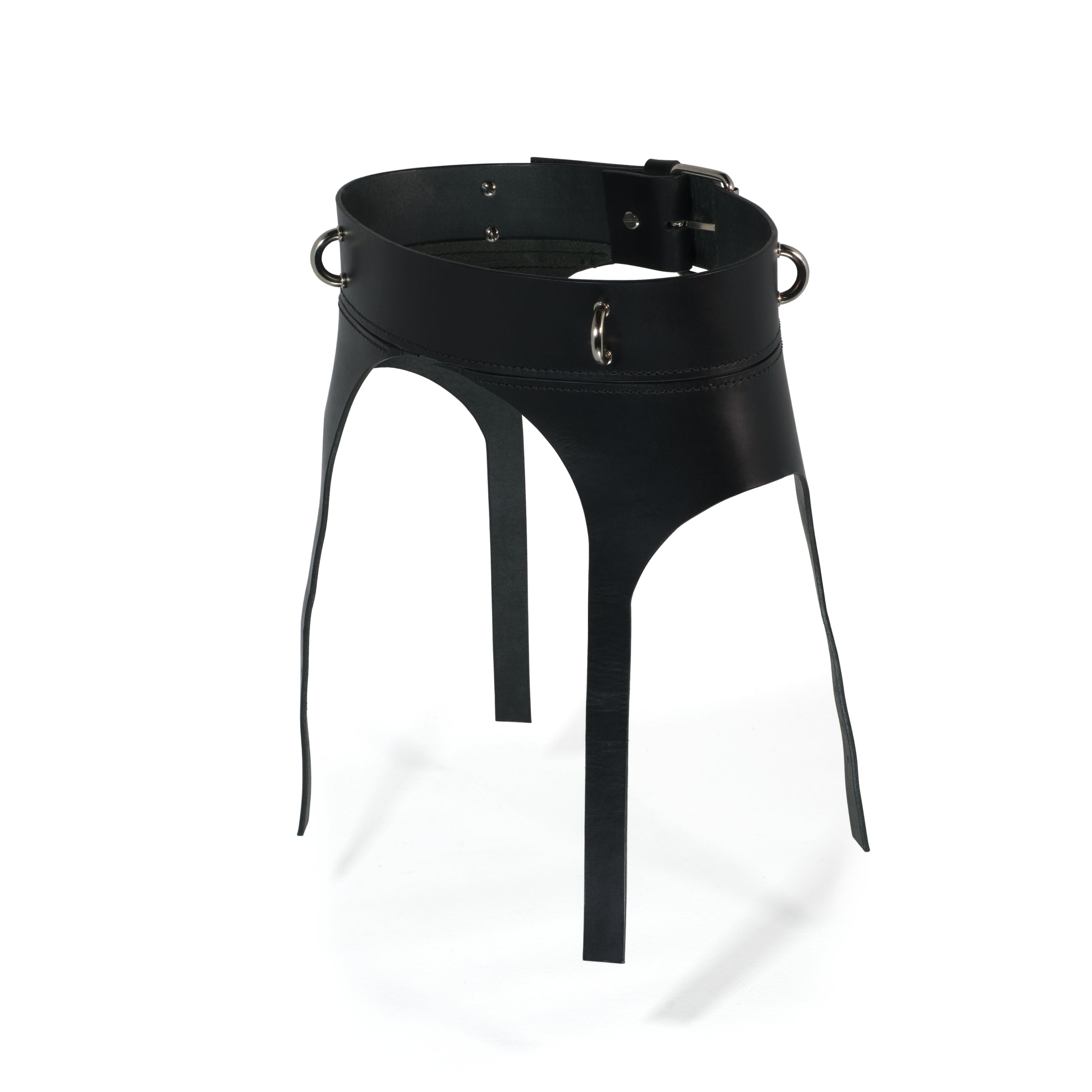 black leather belt suspenders #color_black