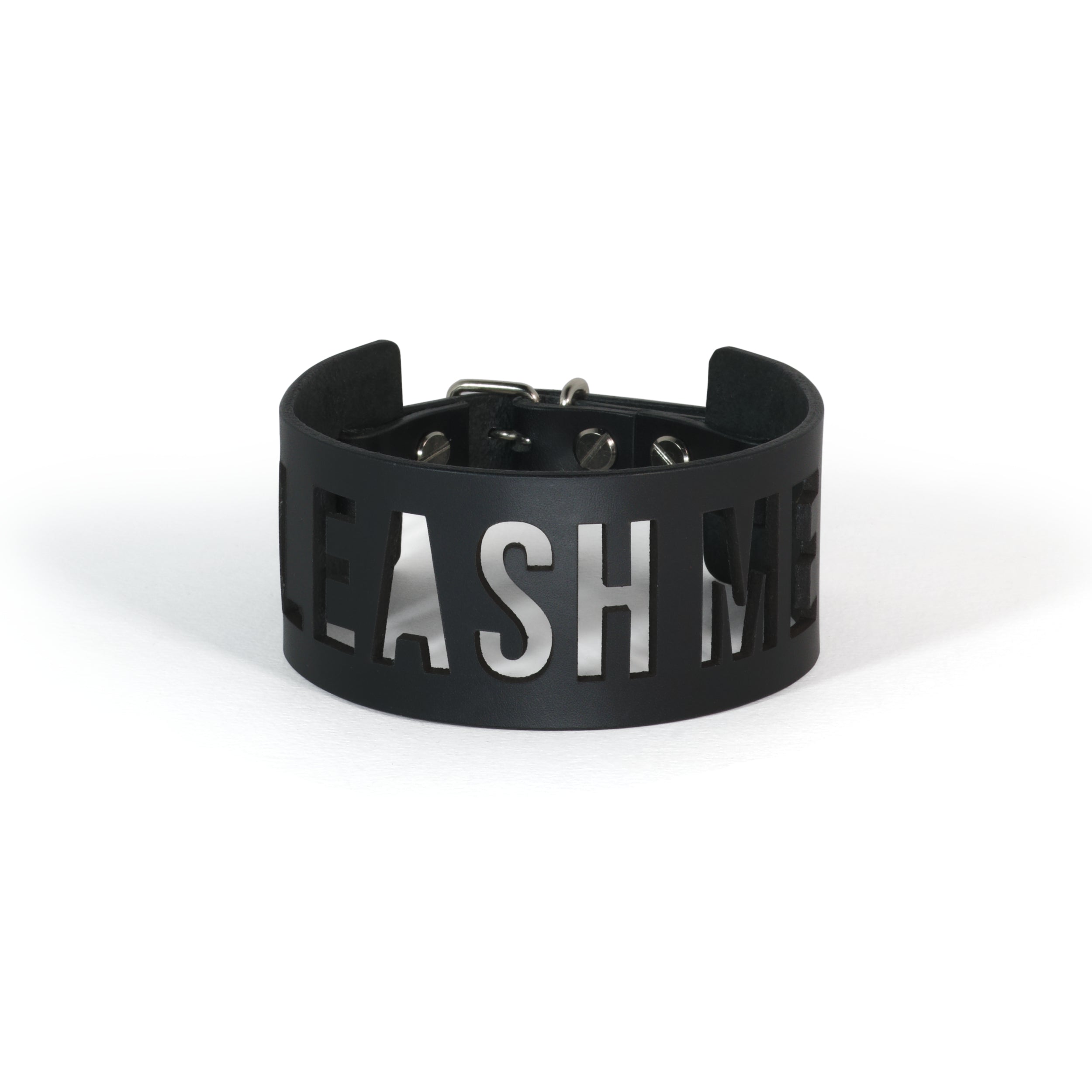 black leather choker lasercut #color_black