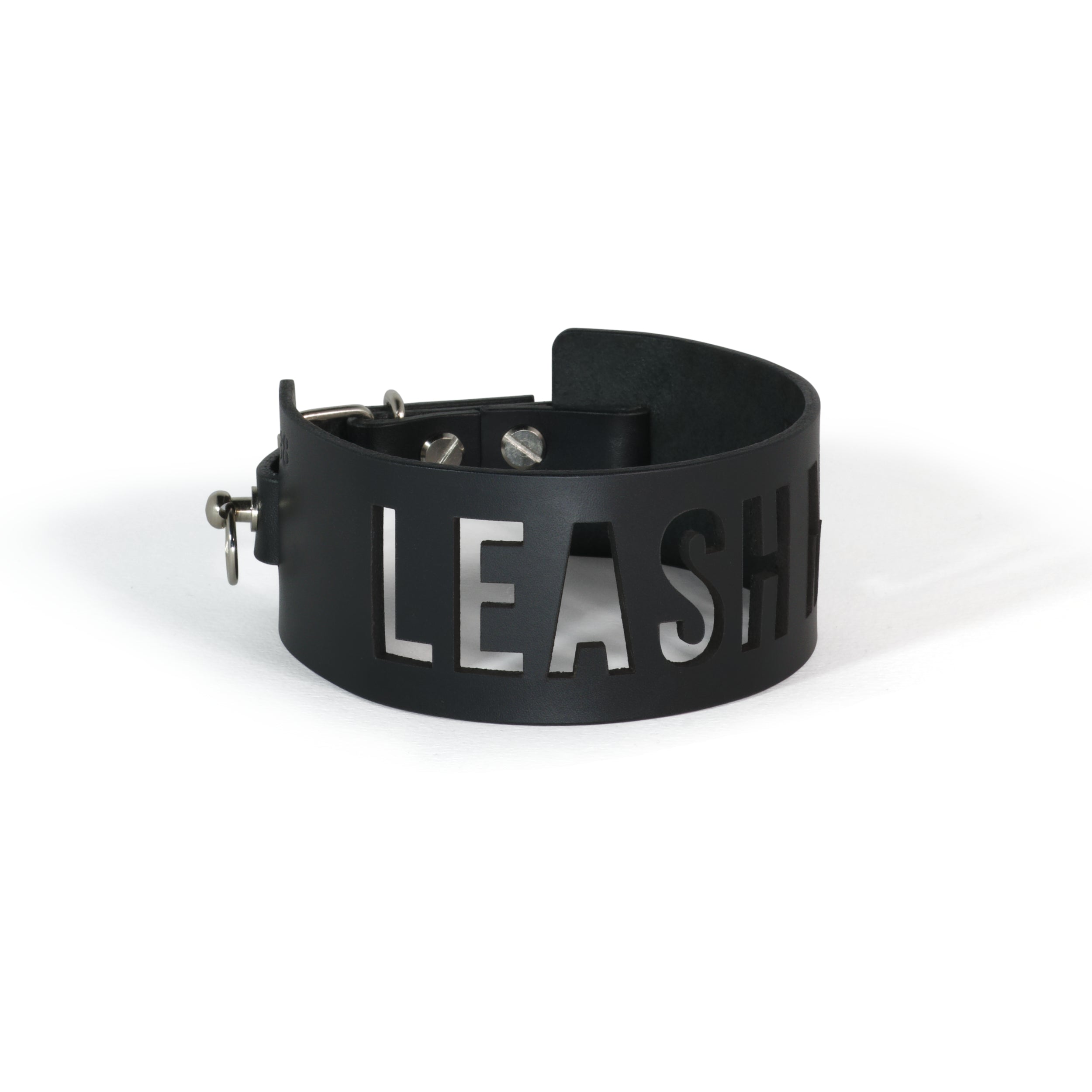 black leather choker lasercut #color_black