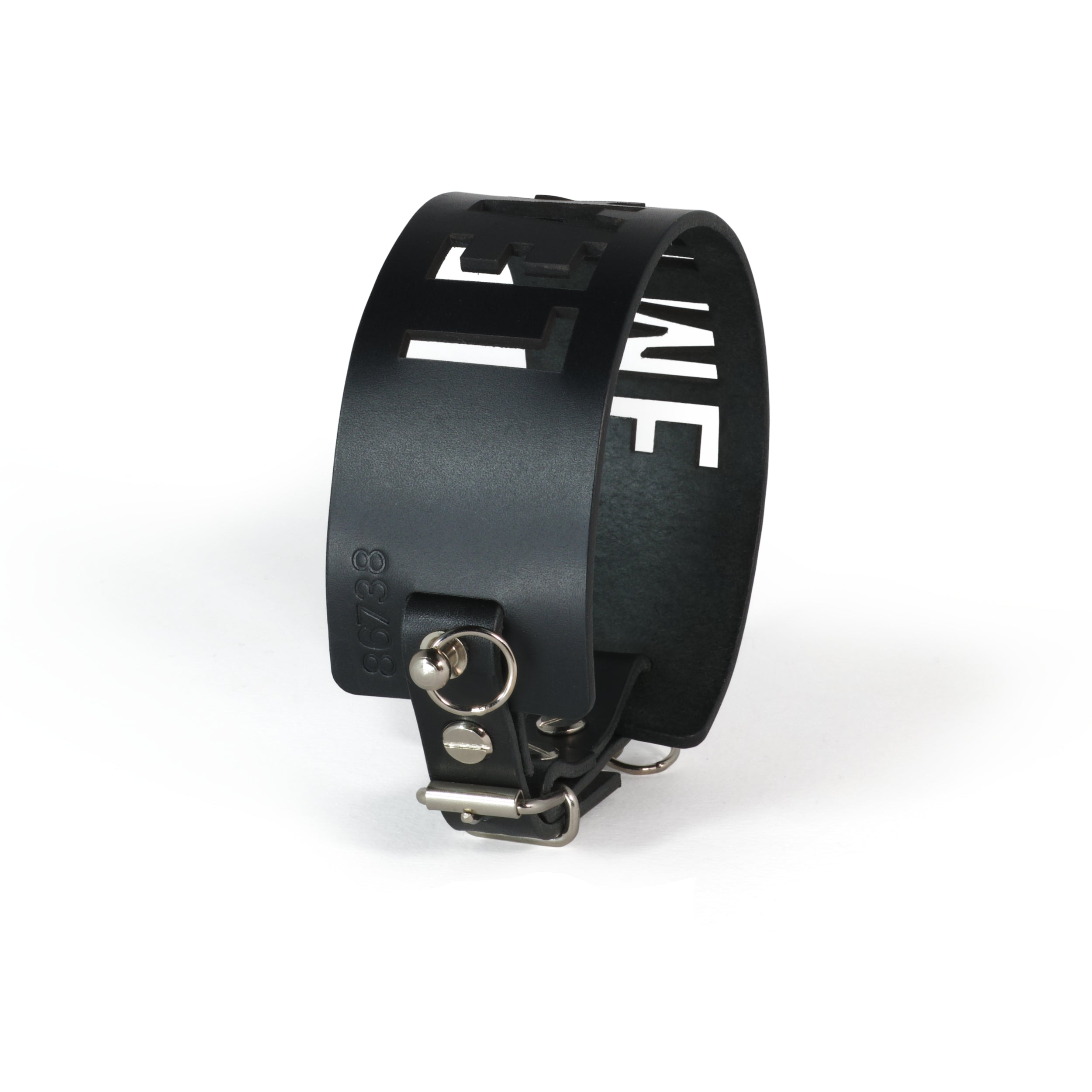 black leather choker lasercut #color_black