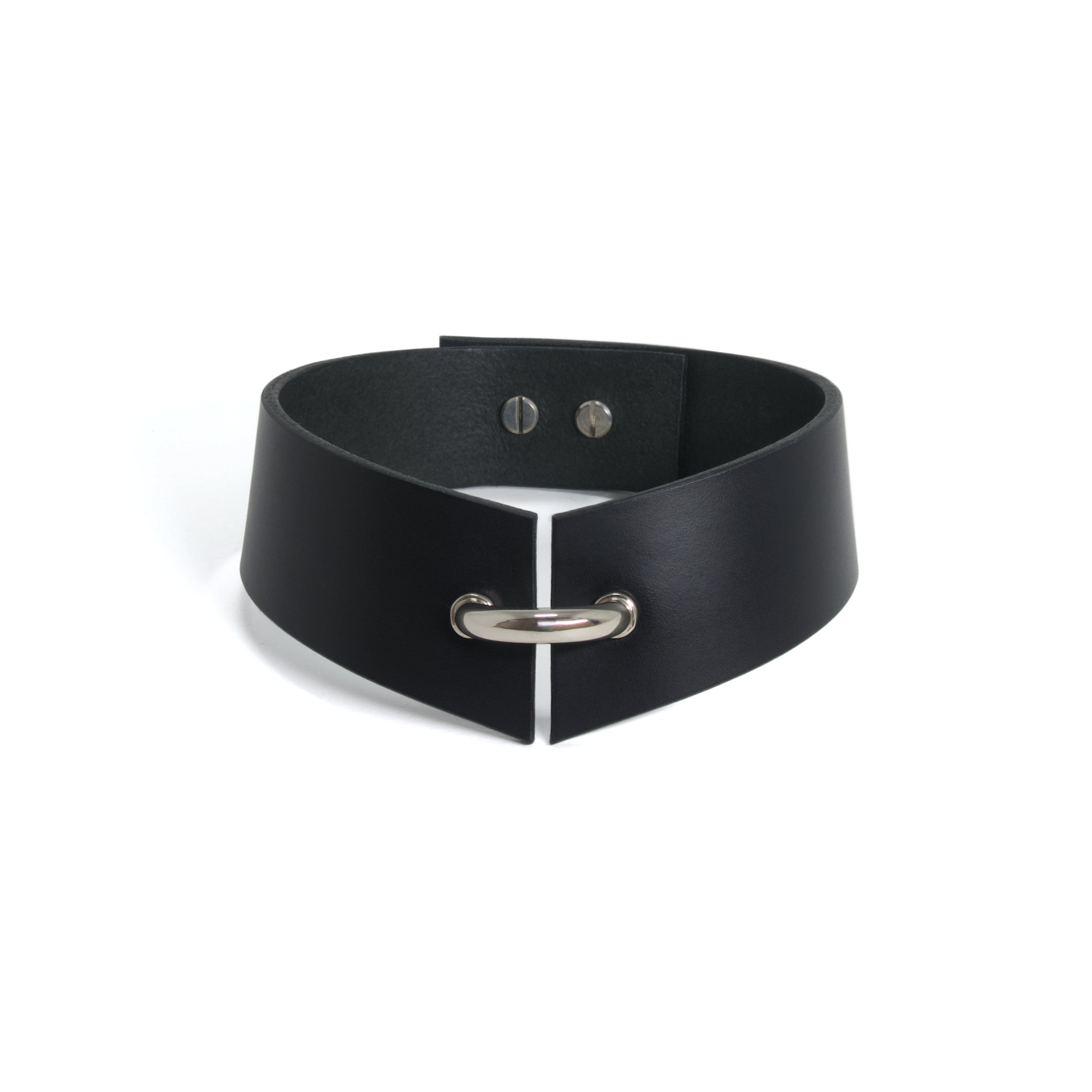black leather choker